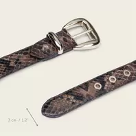 Oferta de Cinturón casual en piel genuina de pitón para dama por $1466 en Cuadra