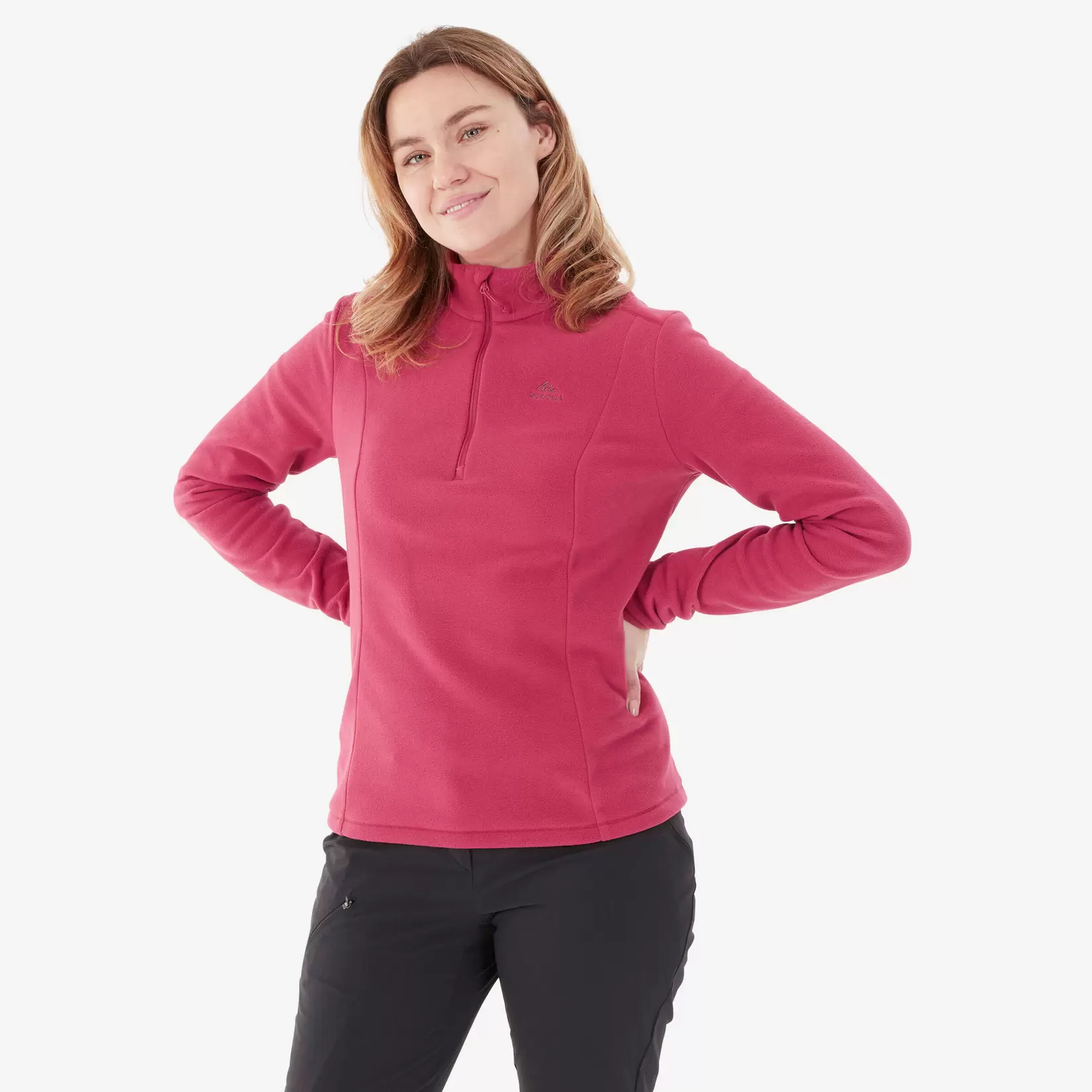 Oferta de Sudadera de senderismo de tejido polar para mujer MH100 por $330 en Decathlon