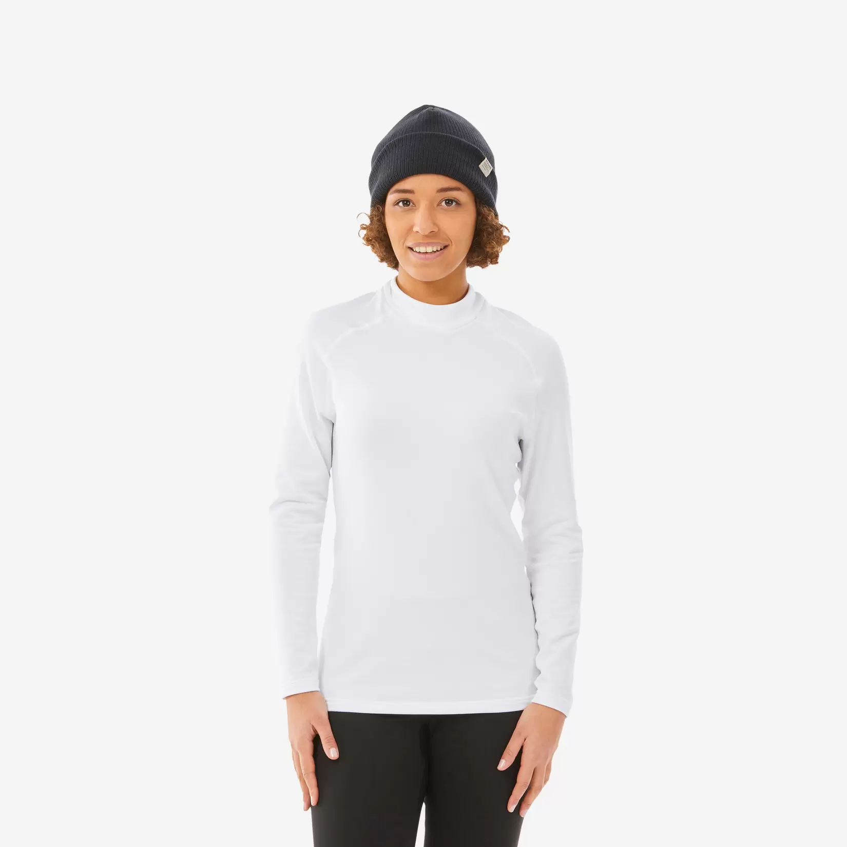 Oferta de Playera interior térmica de esquí cálida y transpirable mujer, BL 500 blanco por $420 en Decathlon