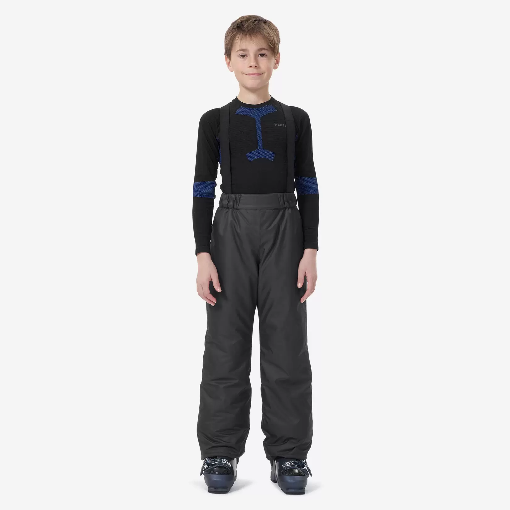 Oferta de PANTALÓN DE ESQUÍ NIÑOS CÁLIDO E IMPERMEABLE 100 GRIS OSCURO por $350 en Decathlon