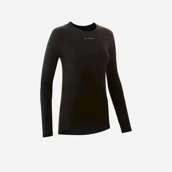 Oferta de Prenda interior manga larga bicicleta mujer 100 negro por $349 en Decathlon