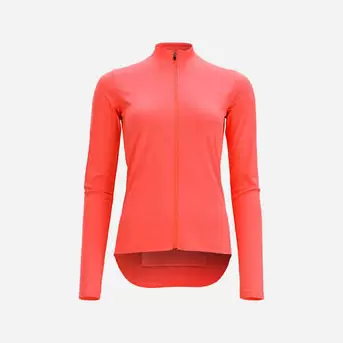 Oferta de Jersey manga larga ciclismo carretera mujer 100 coral por $449 en Decathlon
