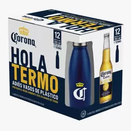 Oferta de 12 CORONA 355 ML BOTELLA + TERMO. por $299 en El Asturiano