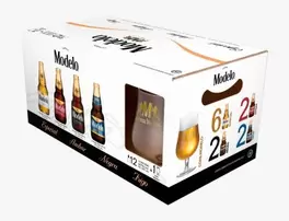 Oferta de 12 MODELO ESP BOTELLA 355 ML + COPA por $318 en El Asturiano