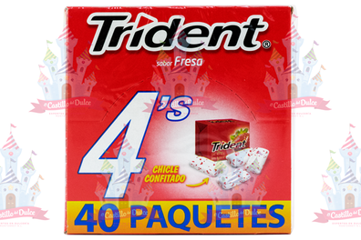 Oferta de TRIDENT 4S FRESA 40/40 ADAMS por $77.5 en El Castillo del Dulce