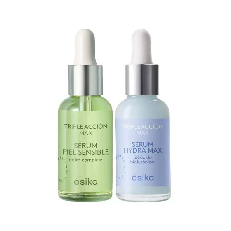 Oferta de Set Sérum Facial Piel Sensible + Hydra Max Triple Acción Max por $612 en Ésika