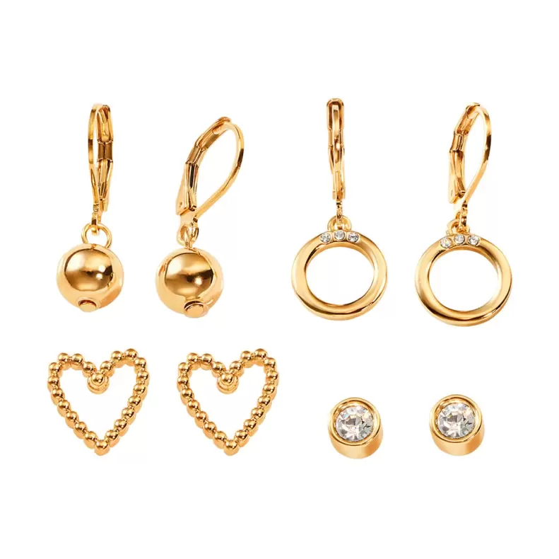 Oferta de Set Aretes x4 Gold Trilogy por $620 en Ésika