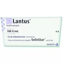 Oferta de LANTUS SOLOSTAR INY 3M por $1350 en Farmacias San Isidro y San Borja