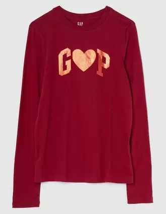 Oferta de Playera manga larga cuello redondo para mujer por $479.2 en GAP