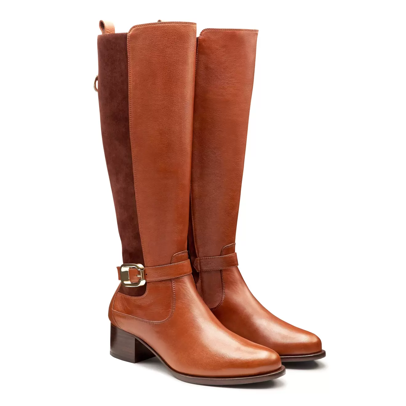 Oferta de Botas altas de piel con gamuza para dama por $6599 en Jean Pierre