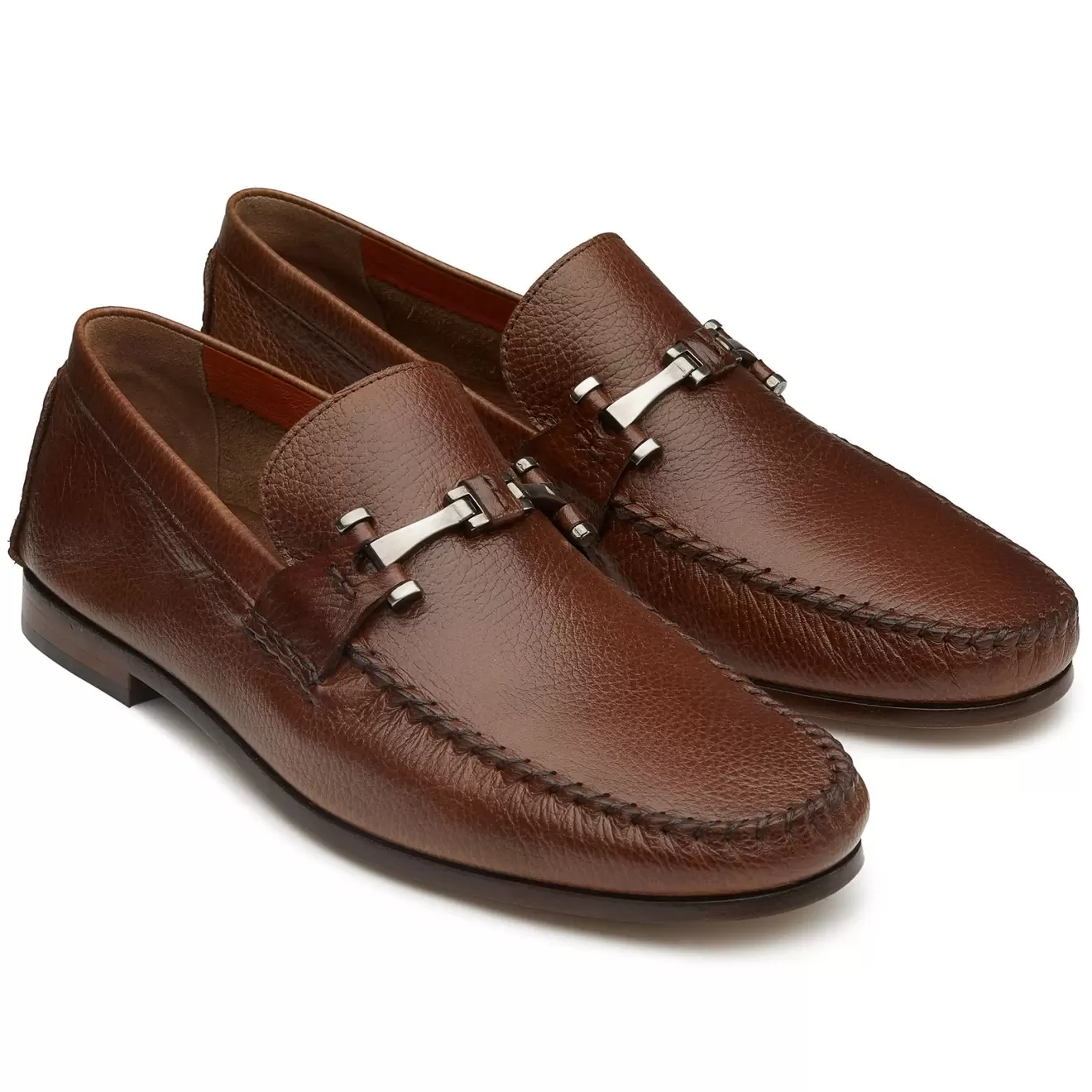 Oferta de Mocasines tejidos a mano con hebilla para hombre por $2799.2 en Jean Pierre