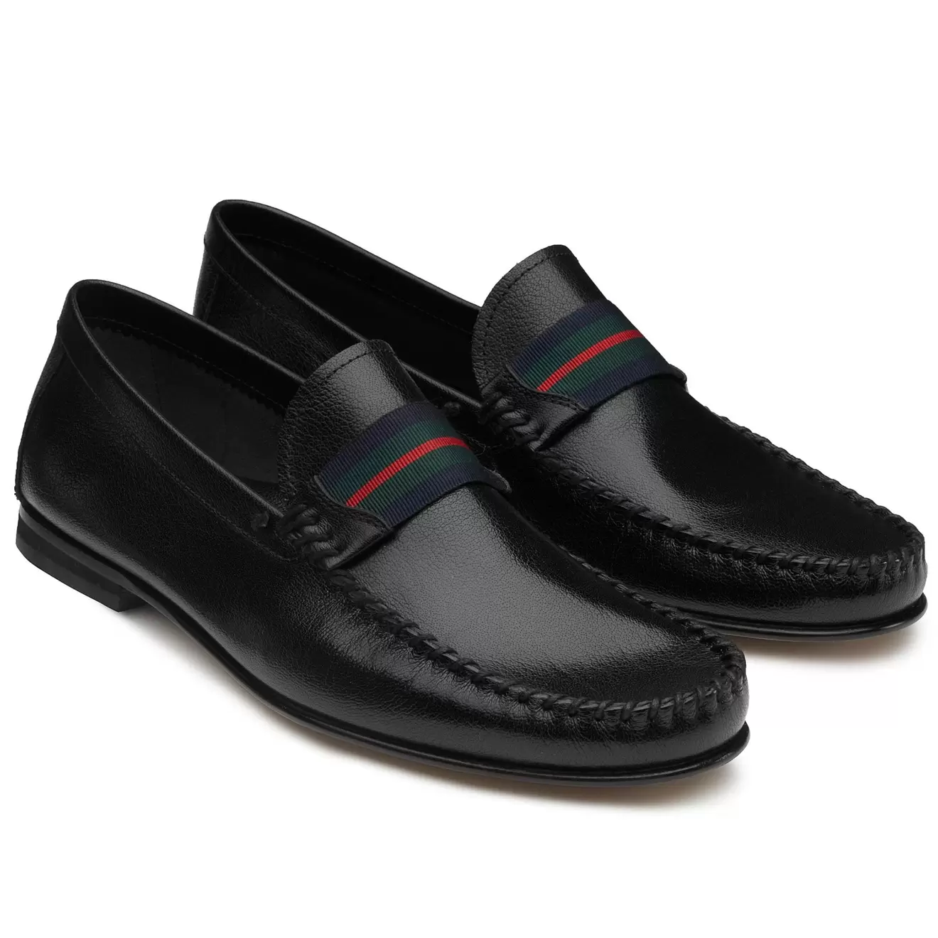 Oferta de Mocasines tejidos a mano conbanda textil para hombre por $2639.2 en Jean Pierre