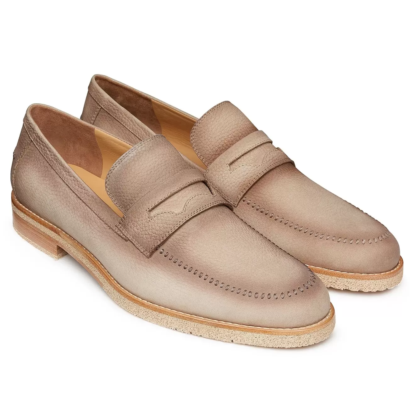 Oferta de Mocasines de nubuck casuales pintados a mano para hombre por $3039.2 en Jean Pierre