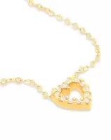 Oferta de Gargantilla De Oro Con Corazón Y Zirconias MFD1275ABZA por $5887 en Joyerías Bizzarro