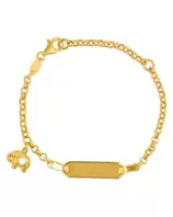 Oferta de Esclava De Oro Amarillo 14K Con Elefante FMB-904-EA por $7499 en Joyerías Bizzarro