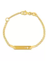 Oferta de Esclava De Oro Amarillo 14K Con Cruz SF-12-14K por $5850 en Joyerías Bizzarro