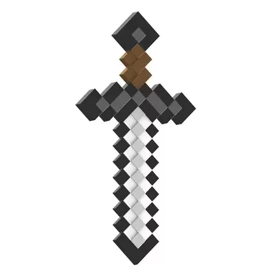 Oferta de MINECRAFT ESPADA GRIS CON NEGRO HFF59 por $374.5 en Juguetibici