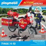 Oferta de Playmobil City Action Moto de bomberos 71466 por $119.6 en Juguetrón