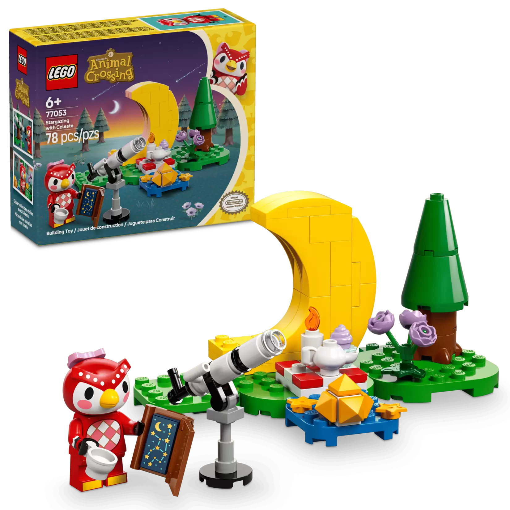 Oferta de LEGO Animal Crossing Mirando las estrellas con Estela 77053 por $249 en Juguetrón