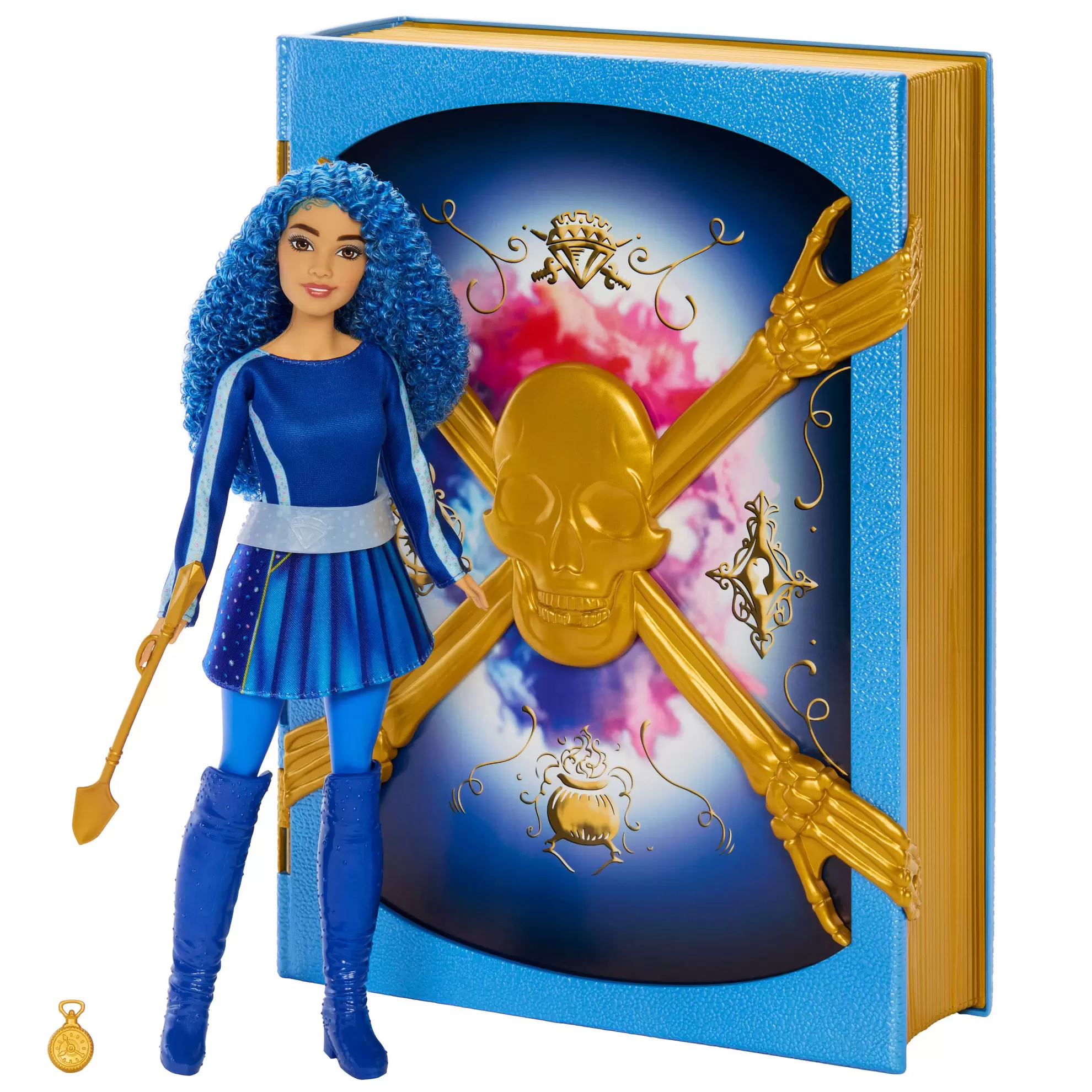 Oferta de Disney Descendientes Libro Mágico con Hechizos Reales con Muñeca de Chloe y Caldero Mágico por $267.79 en Juguetrón