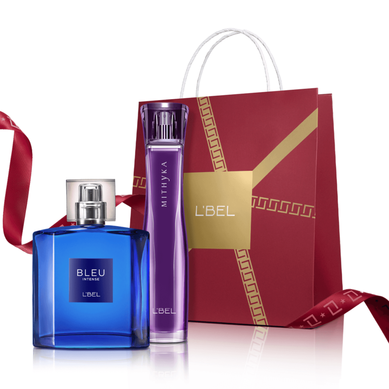 Oferta de Set de perfume para mujer Mithyka + perfume de hombre Bleu Intense por $1012 en L'Bel