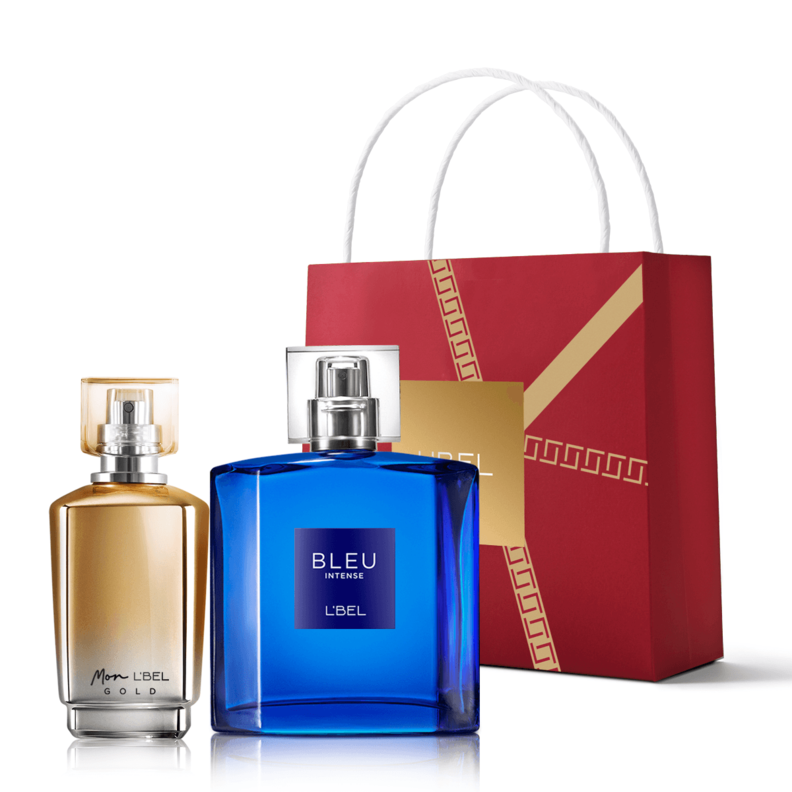 Oferta de Set perfume femenino Mon L'BEL Gold + perfume masculino Bleu Intense por $1125 en L'Bel