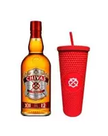 Oferta de Whisky Chivas Regal 12 Años 750 ml + Vaso Color Rojo por $915.4 en La Europea