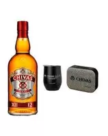 Oferta de Whisky Chivas Regal 12 Años 750 ml + 1 Bocina + 1 Vaso negro por $640.78 en La Europea