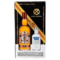 Oferta de Whisky Chivas regal 12 de 750ml + Absolut Vodka blue de 200 ml por $749.6 en La gran bodega