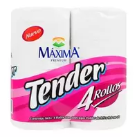 Oferta de Papel higiénico Tender 4 rollos de 200 hojas cada uno por $13.1 en La gran bodega