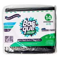 Oferta de Bolsa para basura Bosque Verde mediana 50x70 cm  con 14 bolsas por $20.8 en La gran bodega