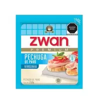 Oferta de Jamón Zwan pechuga de pavo virginia 250 g por $76.3 en La gran bodega