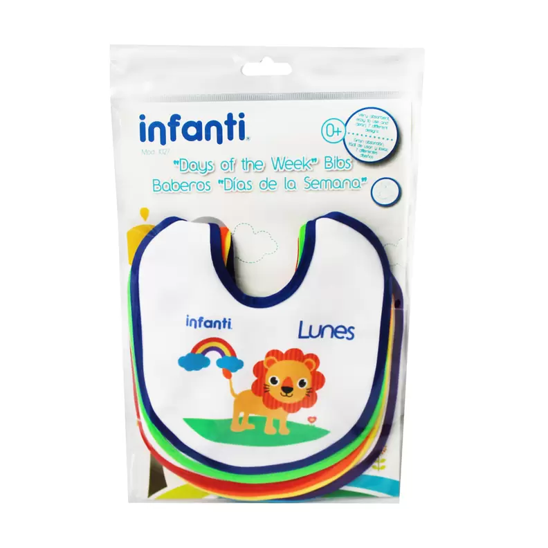 Oferta de Set De 7 Baberos Infanti 23A1027 Baberos Para Cada Día De La Semana por $104.7 en La Marina