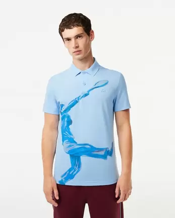 Oferta de Lacoste Movement Polo de piqué ultraligero Lacoste con estampado de Lacoste por $2214 en Lacoste