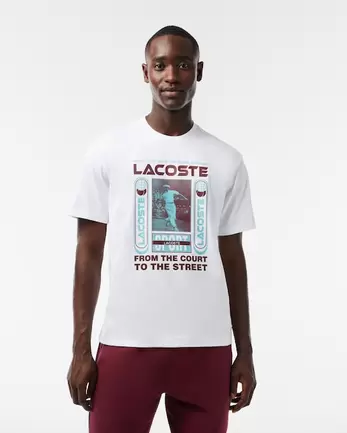 Oferta de Playera relaxed fit con estampado de René Lacoste por $995 en Lacoste