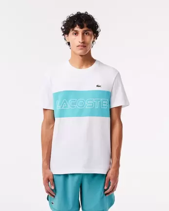 Oferta de Playera Lacoste regular fit con estampado color block por $1074 en Lacoste