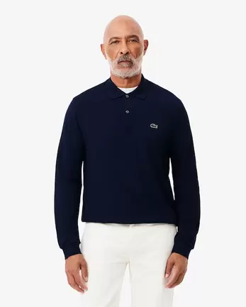 Oferta de Polo de manga larga L.12.12 de corte clásico para hombre por $3190 en Lacoste
