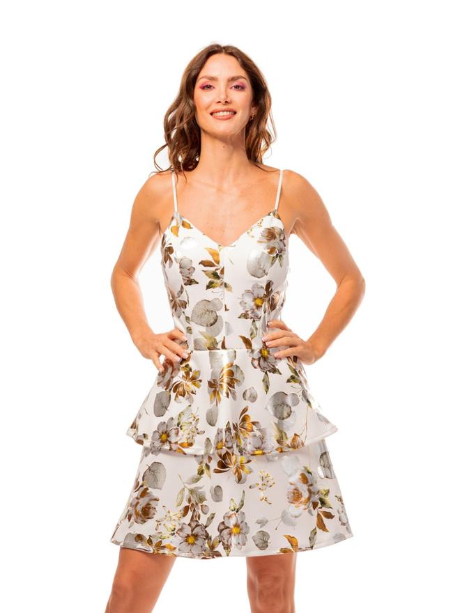 Oferta de Vestido floreado de tirantes por $119 en Lineas
