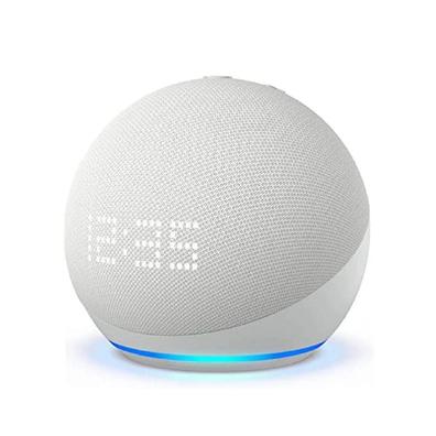 Oferta de Bocina Inteligente con Alexa Echo Dot 5ta Generación Blanca con Reloj por $1289 en Mega Audio