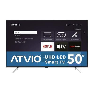 Oferta de Pantalla 50 Pulgadas Atvio LED Roku TV 4K UHD ATV50UHDR por $5889 en Mega Audio