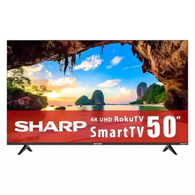 Oferta de Pantalla 50 Pulgadas Sharp UHD 4K Roku TV 4TC50DL7UR por $7239 en Mega Audio