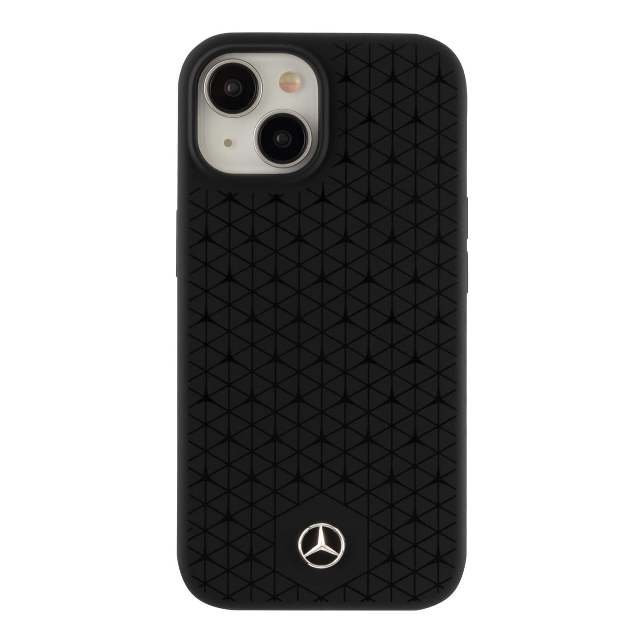 Oferta de Protector Mercedes Benz Silicone Stars Negro IPhone 15 por $383.2 en Mobo