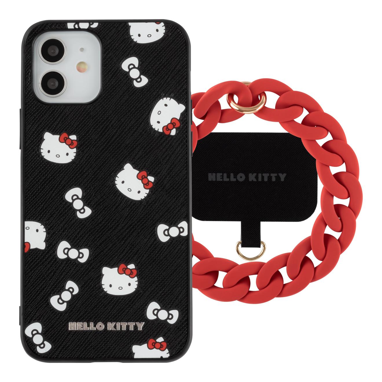 Oferta de Protector Hello Kitty Saffiano Strap Negro IPhone 12 Pro/12 por $439.2 en Mobo