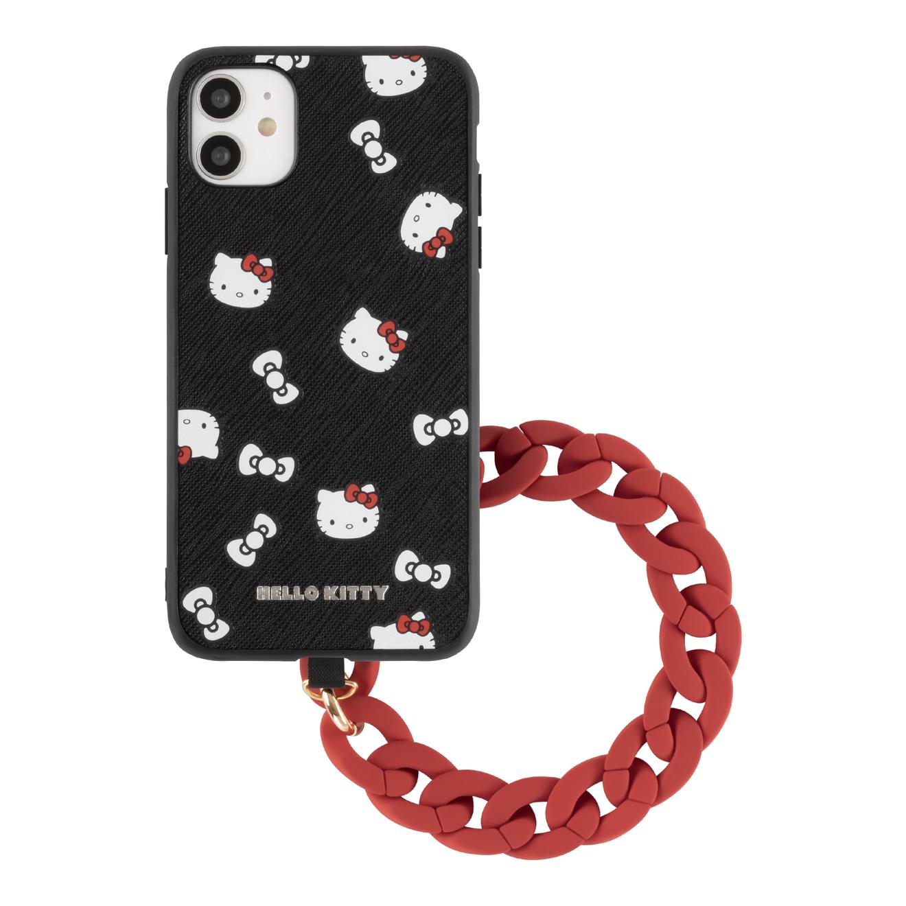 Oferta de Funda Hello Kitty Saffiano Strap Negro IPhone 11 por $439.2 en Mobo