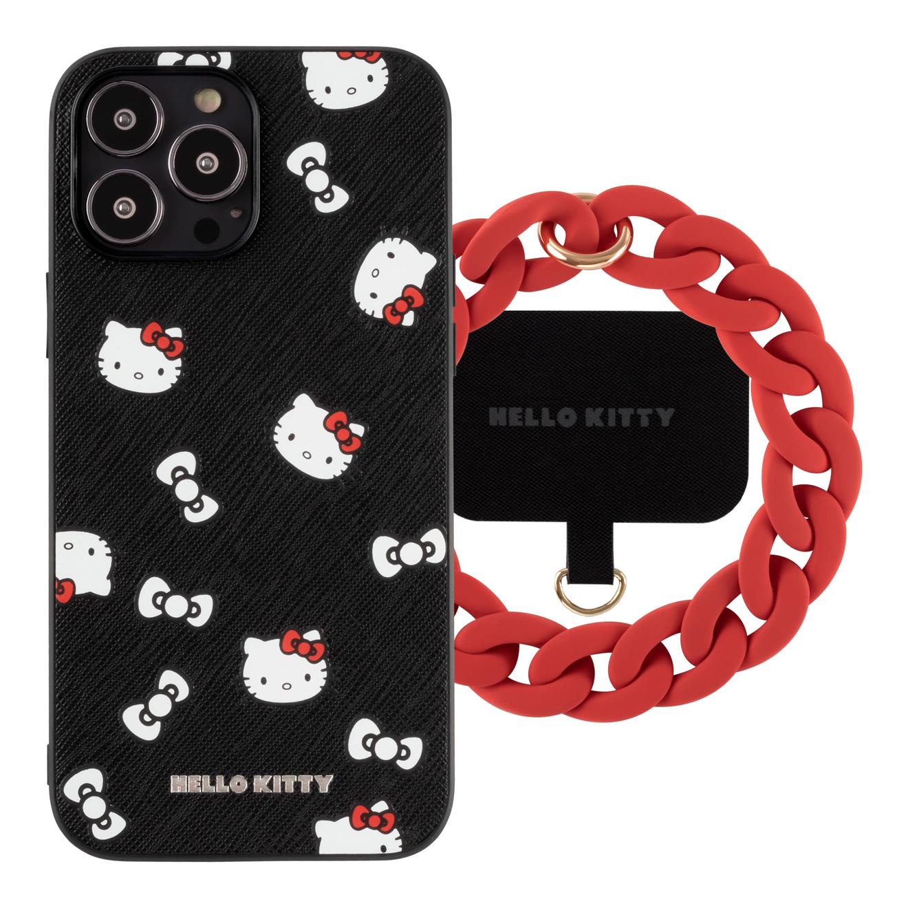 Oferta de Funda Hello Kitty Saffiano Strap Negro IPhone 13 Pro Max por $439.2 en Mobo