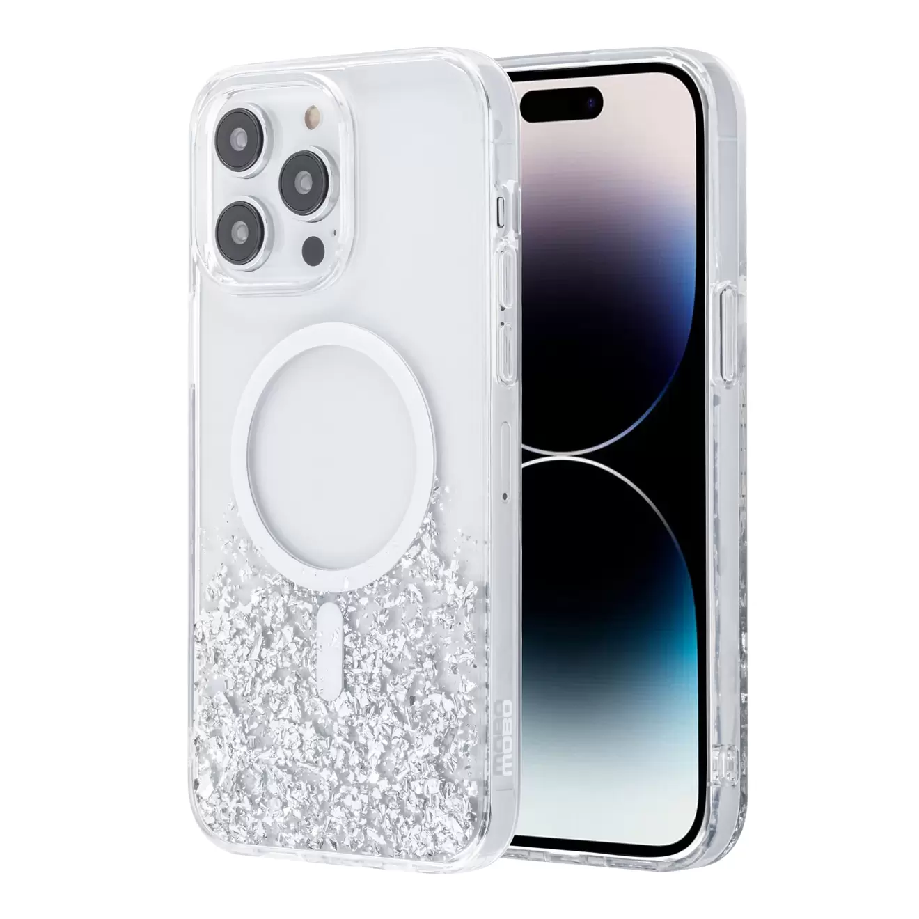 Oferta de Funda Mobo Glam Magsafe Stars Transparente IPhone 14 Pro Max por $399.2 en Mobo