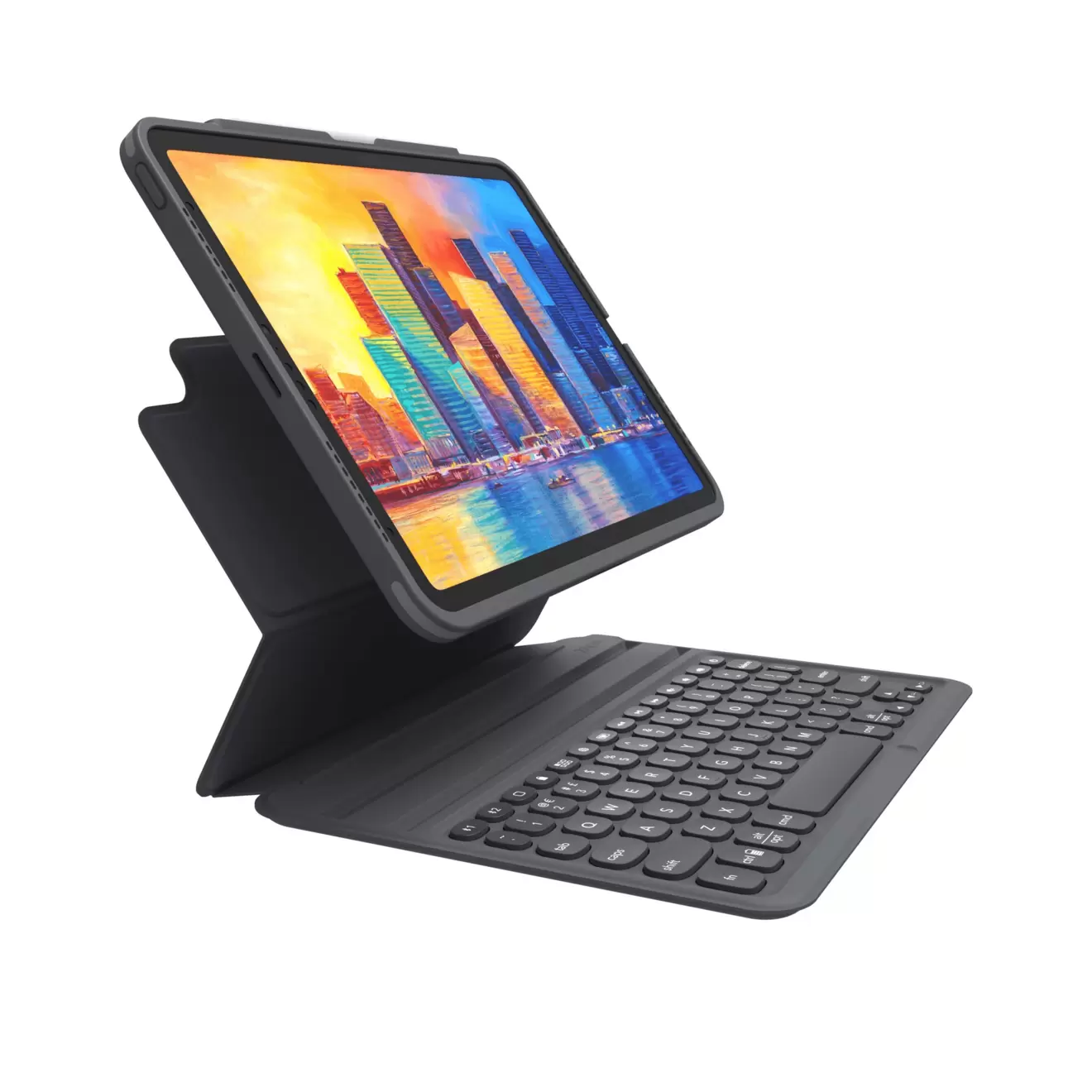 Oferta de Teclado con Funda ZAGG Pro Keys Retroiluminado para iPad Air 10.9" (4a y 5a Gen) - Negro/Gris por $2499 en Mobo