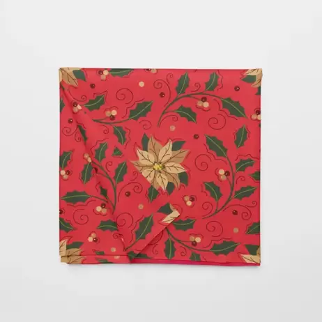 Oferta de Tela Algodón Candy Navideño Diseño Flor Nochebuena 120 cm ancho – Rollo de 30 m por $479.76 en Modatelas