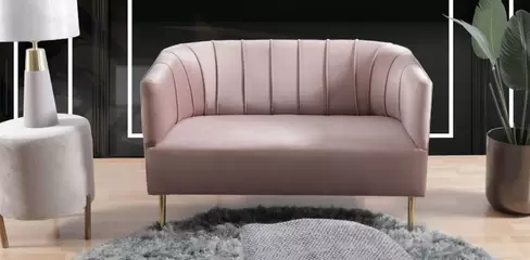 Oferta de Sofá 2 Plazas Obi Rosa por $10999 en Muebles Dico