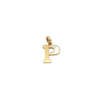 Oferta de Dije diseño especial motivo letra P con madre perla en oro amarillo 14 kilates. por $868 en Nacional Monte de Piedad